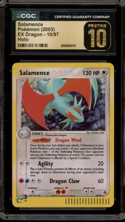 Pokemon Salamence EX Dragon Holo Rare #10 CGC 10 Pristine - Image 1