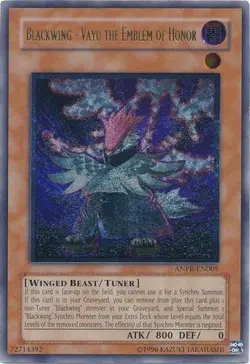 Yugioh! LP Blackwing - Vayu the Emblem of Honor - ANPR-EN005 - Ultimate Rare - U - Image 1