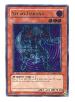 Yugioh! LP Necro Gardna - TAEV-EN012 - Ultimate Rare - 1st Edition Lightly Playe - Image 1