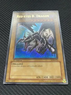 Yugioh Red-Eyes B. Dragon LOB-070 Ultra Rare 1st Edition American English - Image 2