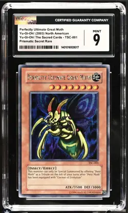 Perfectly Ultimate Great Moth TSC-001 - Prismatic Secret Rare Yugioh CGC 9 - Image 3