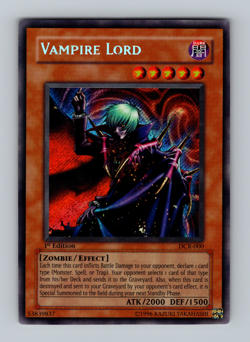 Vampire Lord DCR 1st Ed Near Mint NM Secret Rare Yugioh 2003 - Image 1