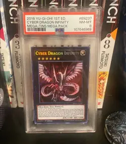 Yugioh PSA 8 Cyber Dragon Infinity MP16-EN237 2016 Mega-Tins Mega Pack - Image 1