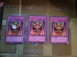 YUGIOH 3X JAR OF GREED DB1-EN242 RARE UNLIMITED ED VLP/LP 1996 - Image 1