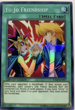 Yugioh Yu-Jo Friendship JUMP-EN007 Ultra Rare Limited Edition LP - Image 1