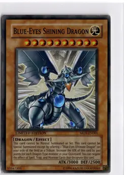 Blue-Eyes Shining Dragon Limited Super Rare MOV-EN001 HP - Image 1