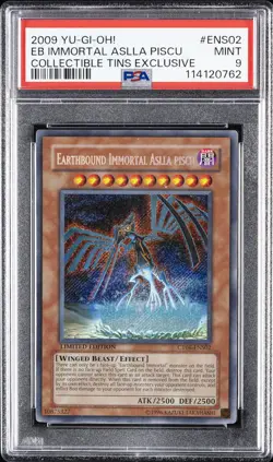 2009 YU-GI-OH! COLLECTIBLE TINS EXCLUSIVE EARTHBOUND IMMORTAL ASLLA PISCU PSA 9 - Image 1