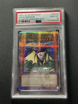 2024 YU-GI-OH! JAPANESE QCLP-QUARTER CENTURY LTD PACK #JP002 AQUA MADOOR PSA 10 - Image 1