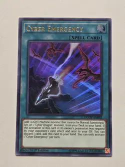 Cyber Emergency DUOV-EN092 Ultra Rare Yugioh 1st Edition Duel Overload Mint - Image 1