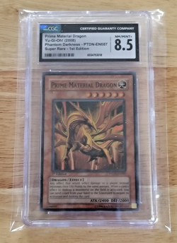 Yugioh- Prime Material Dragon (1st Edition PTDN - EN087) CGC Grade 8.5 - Image 1