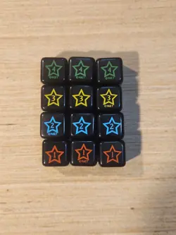 YUGIOH Dungeon-Dice Monsters 12-Piece Die Set Replacement Part 1996 96KT VTG - Image 1