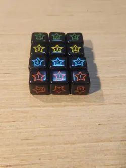 YUGIOH Dungeon-Dice Monsters 12-Piece Die Set Replacement Part 1996 96KT VTG - Image 2