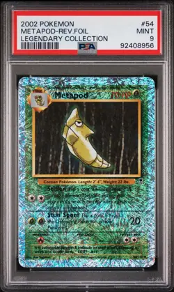 Metapod Reverse Holo Foil Legendary Collection Pokemon Card - PSA 9 MINT - Image 1