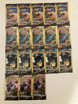18 Pokemon TCG Team Up 3 Card Booster Packs - Factory Sealed ALL ART RARE LOT - Image 1