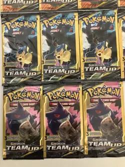 18 Pokemon TCG Team Up 3 Card Booster Packs - Factory Sealed ALL ART RARE LOT - Image 3