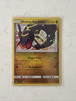Pokemon TCG Shining Rayquaza Holo Rare Card Shining Legends 56/73 - Image 1