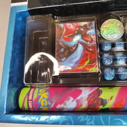 Mega Charizard X ex UPC Playmat, Deckbox, Sleeves, Coin, Dice, Counters,NO CARDS - Image 3