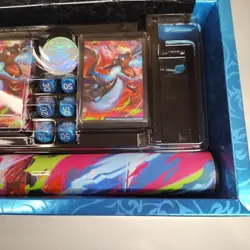 Mega Charizard X ex UPC Playmat, Deckbox, Sleeves, Coin, Dice, Counters,NO CARDS - Image 4