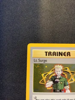 Lt. Surge 017/132 Gym Heroes Trainer Holo Rare NM-LP Vintage Pokemon Card WOTC - Image 2