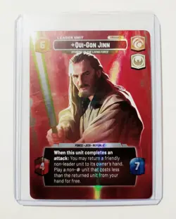 Star Wars Unlimited, 2 Card Showcase Bundle, Boba Fett, Qui-Gon Gin - Image 2