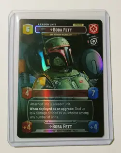 Star Wars Unlimited, 2 Card Showcase Bundle, Boba Fett, Qui-Gon Gin - Image 3