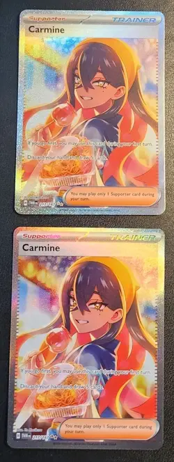 Lot of (2) Carmine 217/167 SIR Pokemon TCG Cards. Never played. - Image 1