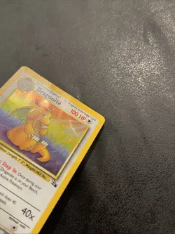 *VINTAGE* Pokemon Card DRAGONITE Holo Rare 4/62 Unlimited Fossil - Image 4