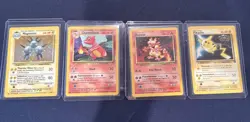 Magneton Charmeleon Magmar Pikachu Pokemon Cards Set of 4 - Image 1