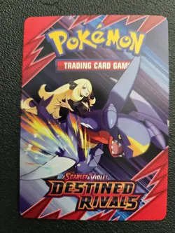 Cynthia Garchomp - Destined Rivals Art- Trainer Tip Card - Typhlosian/Weezing NM - Image 1