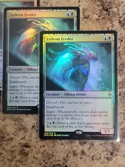 4x Fathom Feeder FOIL Battle for Zendikar NM Rare MAGIC GATHERING CARD Playset - Image 3