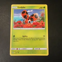 Pokemon Burning Shadows Ledyba Common Card 9/147 NM - Image 1