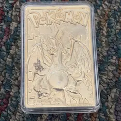 23K Gold Plated CHARIZARD Trading Card 1999 Burger King Pokemon - Image 1