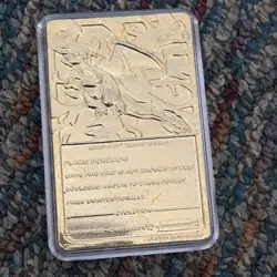 23K Gold Plated CHARIZARD Trading Card 1999 Burger King Pokemon - Image 2