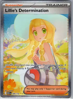 Lillie's Determination 184/132 ME01: Mega Evolution - Pokemon Card - NM - Image 1