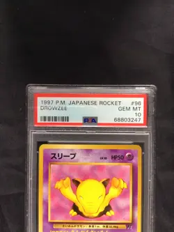 Pokemon Cards: Japanese Team Rocket Common: Drowzee 96 PSA 10 - Image 3