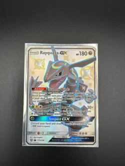 Pokemon Rayquaza GX 177a/168 Holo Card Mint Textured Full Art - Image 3