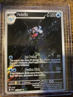 Pokemon TCG Palafin Holo Card 225/091 Paldean Fates Illustration Rare NM - Image 1