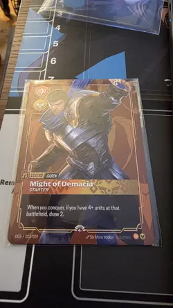 Riftbound Garen - Might Of Demacia - Houston Regional Metal Card (Prize Wall) - Image 1