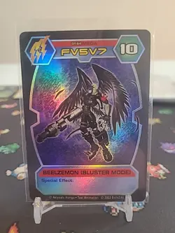 Digimon d-tector card Beelzemon Holographic Bluster Mode - Image 1