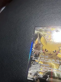TCG Pikachu EX 2016 Black Star Promos XY124 Pokemon Card Light Play Damage - Image 2