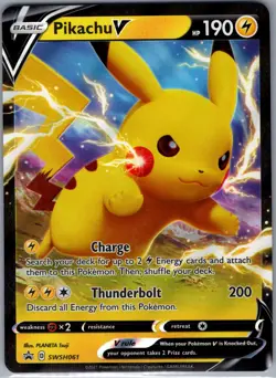 Pikachu V SWSH061 SWSH: Sword & Shield Promo - Pokemon Card - NM - Image 1