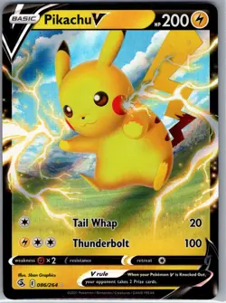 Pikachu V 086/264 SWSH08: Fusion Strike - Pokemon Card - NM - Image 1