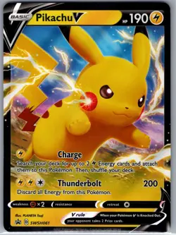 Pikachu V SWSH061 SWSH: Sword & Shield Promo Cards - Pokemon Card - NM - Image 1