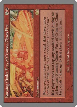 1x Burning Cinder Fury of Crimson Chaos Fire - LP - Unglued - SPARROW MAGIC mtg - Image 1