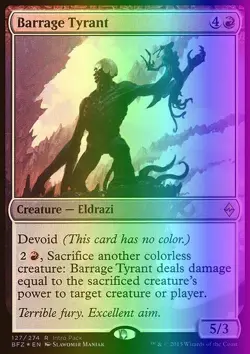 MTG Barrage Tyrant (127) Battle for Zendikar Promos LP FOIL - Image 1