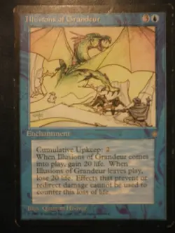 mtg magic ice age Illusions of Grandeur ENGLISH Illusions de Grandeur ere PLAYED - Image 1