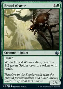 Magic the Gathering MTG Brood Weaver (173) Innistrad Midnight Hunt NM - Image 1