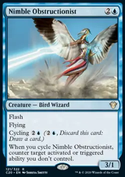 Magic the Gathering MTG Nimble Obstructionist (121) Commander 2020 LP - Image 1
