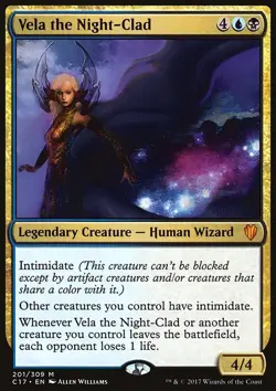 Magic the Gathering MTG Vela the Night-Clad (201) Commander 2017 LP - Image 1