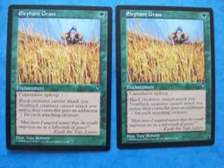 MTG Magic the Gathering ELEPHANT GRASS VISIONS LP X2 ACTUAL PICTURES - Image 1